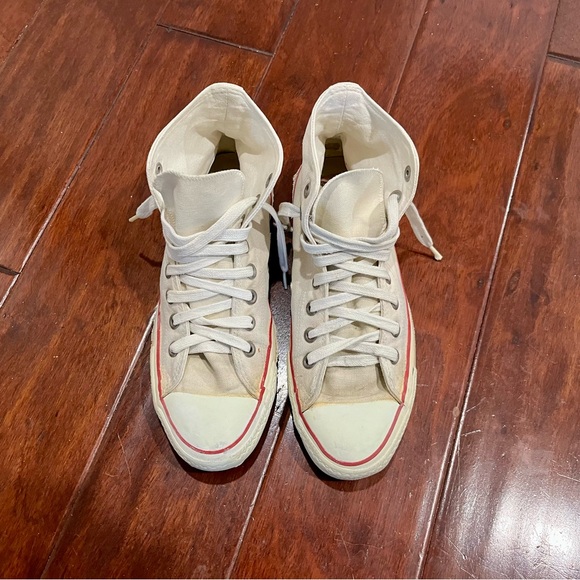 Converse White Classic High Top Sneakers - Picture 1 of 8